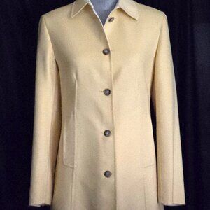 Vintage Giorgio's of Palm Beach Cashmere & Silk Blazer, Yellow, Size 40, US 4